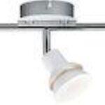 PAULMANN 666.20 Μεταλλικό Φωτιστικό Οροφής Spotlights Double 3 x Ντουι LED G9 2.2W / 2700K / 200lm και Διαστάσεις 60,4 x 10 x 11,8εκ (Μ x Π x Υ) σε Νίκελ Χρώμα