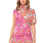 Μπλούζα μαντίλα με δύο διαφορετικά τυπώματα