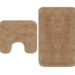 Σετ με 2 χαλάκια μπάνιου μπεζ