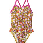 Arena Girl Swimwear KG Fishbone Kids One Piece