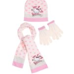 Hello Kitty ΣΕΤ σκουφάκι γάντια κασκόλ