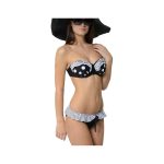 Μαγιό Γυναικείο Μπικίνι Στράπλες Πουά