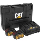 CAT SET 2 ΜΠΑΤΑΡΙΕΣ ΛΙΘΙΟΥ 18V 4Ah με Διπλό Φορτιστή & βαλίτσα DXK900