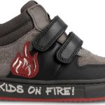 Garvalin Παιδικό Sneaker High 211637 με Σκρατς για Αγόρι Μαύρο