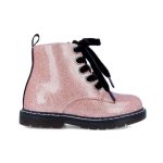 Garvalin Παιδικά Μποτάκια με Κορδόνι 241341-B032 σε Ροζ Glitter Χρώμα