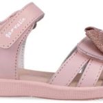 Garvalin Δερμάτινα πέδιλα με αντιμικροβιακό δερμάτινο πατάκι 252422-A032 Ροζ