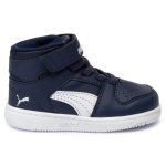 Puma Rebound LayUp Sneakers Inf Αθλητικά Παιδικά Παπούτσια Μπάσκετ με Σκρατς Navy Μπλε 370489-04