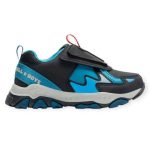 Bull Boys Παιδικά Sneakers Ανατομικά με Σκρατς και Φωτάκια Μπλε DNAL4551-NERY