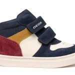 Geox Παιδικά Sneakers High Ανατομικά με Σκρατς Μπλε B465NA 02285 C4238