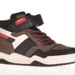 Geox Παιδικά Sneakers High Ανατομικά με Σκρατς για Αγόρι Σοκολάτα J267RE 0MEFU C6252