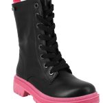 IQ Shoes Ανατομικά Δερμάτινα Παιδικά Αρβυλάκια με Κορδόνια Μαύρα Iva 69.IVA-165