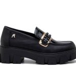 Replay Γυναικεία Loafers Caple Double RL790014S-0003 σε Μαύρο χρώμα