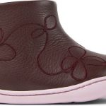 Camper Ανατομικά Δερμάτινα Παιδικά Μποτάκια με Φερμουάρ Καφέ K900205-005