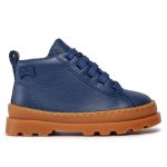 Camper Δερμάτινα Παιδικά Μποτάκια με Φερμουάρ Μπλε Brutus K900291-008
