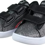 Puma Smash V2 Glitz Glam Kid Girls Trainers 367378-10 Black